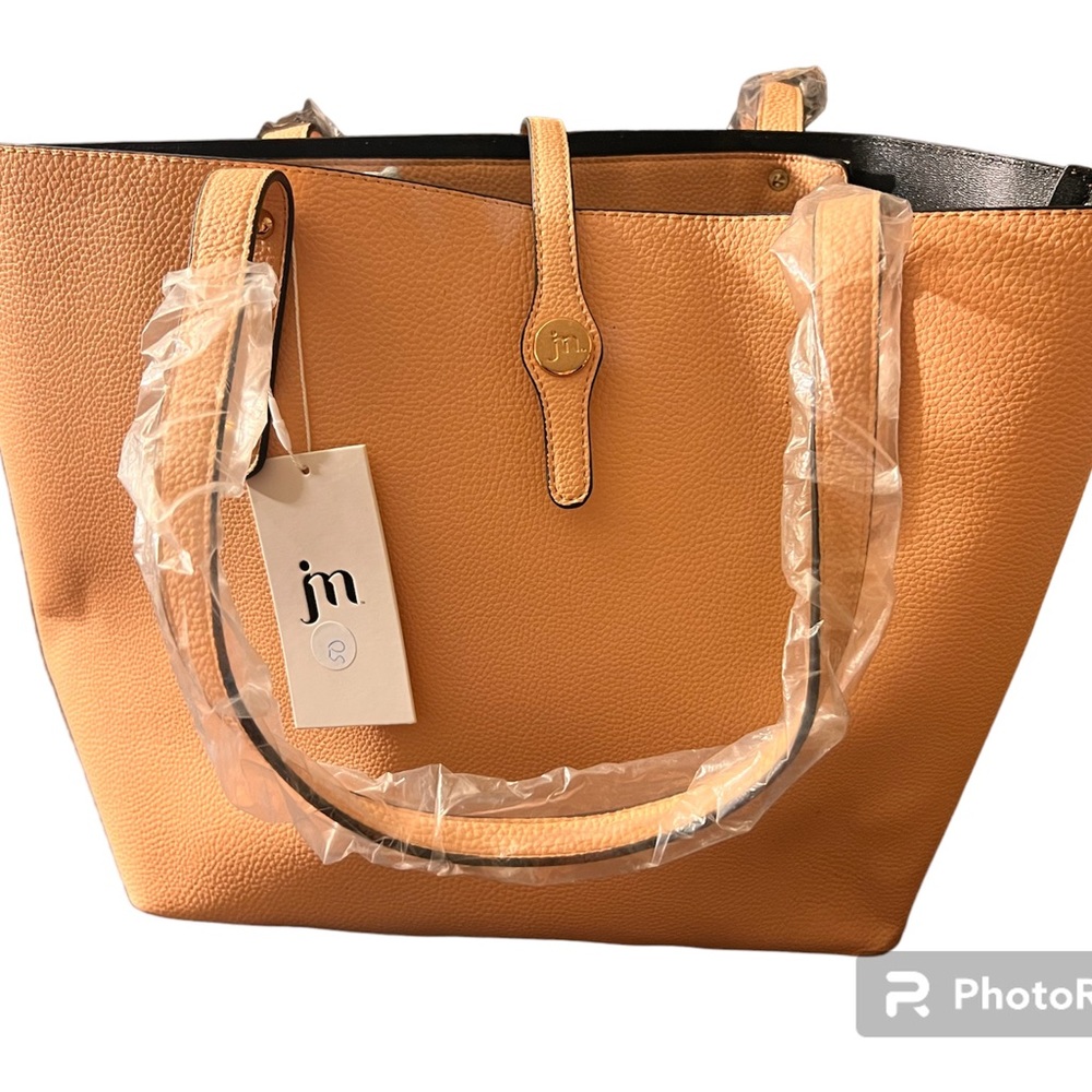 Large Peach luxe handbag/ Purse.